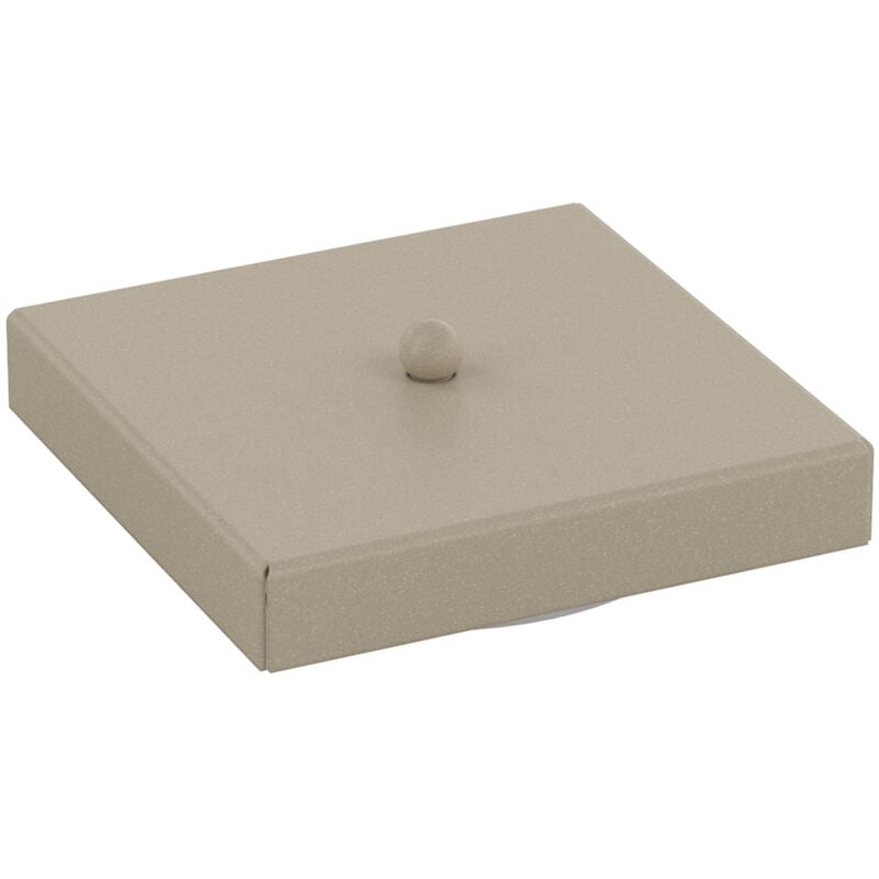 foto del prodotto rosone quadrato multiforo metallo sabbia 7 uscite 14x14cm
