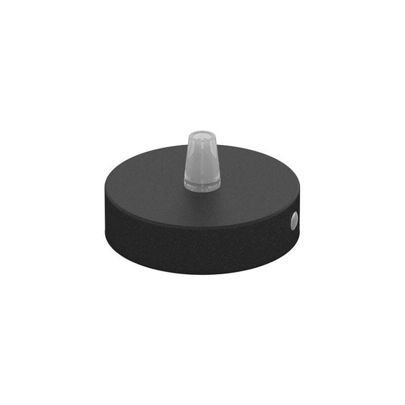 foto del prodotto rosone serracavo esterno metallo nero 1 foro d8cm