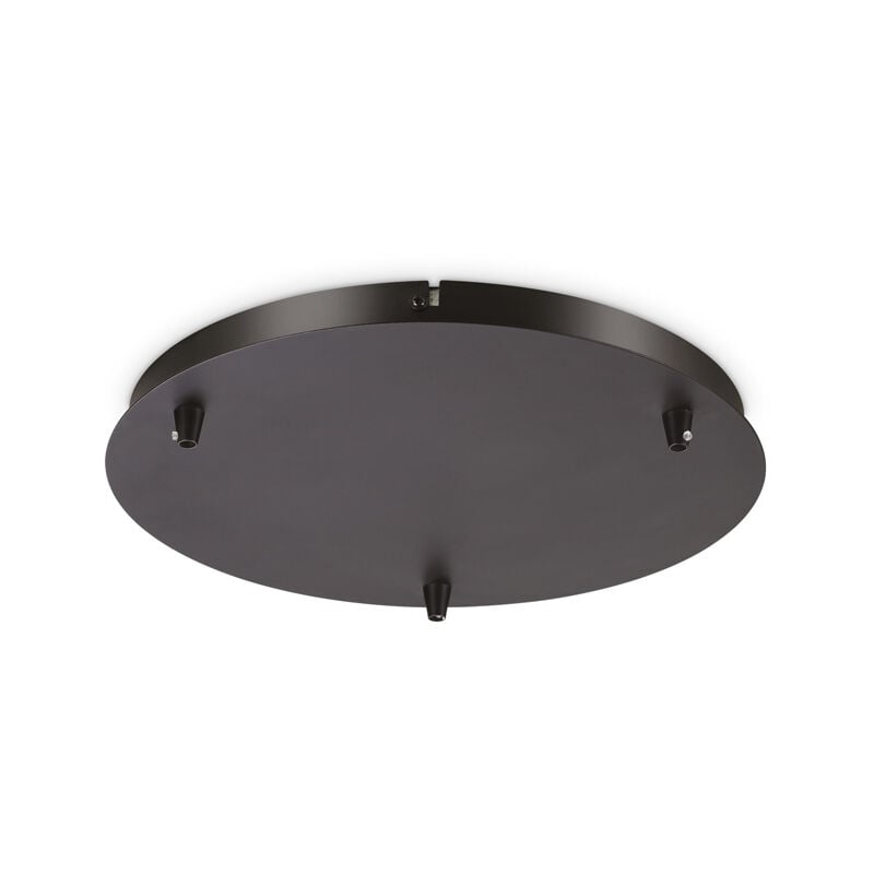 foto del prodotto rosone standard all in metallo nero 3 luci