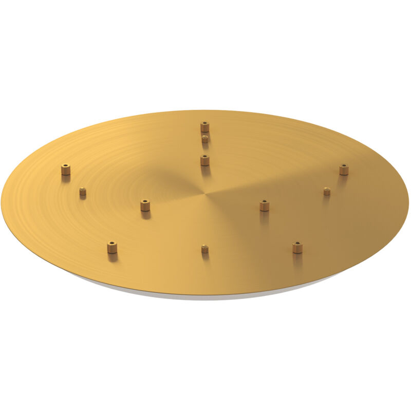 foto del prodotto rosone tondo metallo ottone satinato 8 fori d60cm
