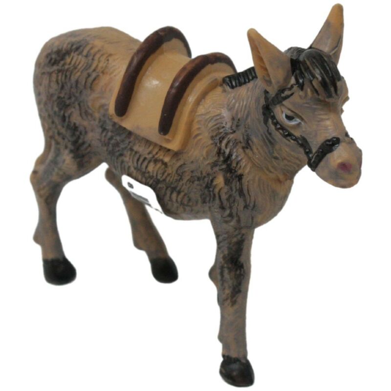 foto del prodotto rossi rosa asino in plastica per presepe 8,5 cm 11172