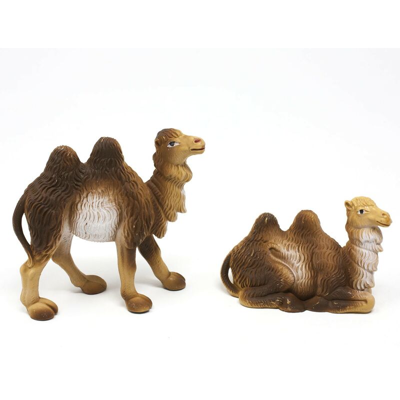 foto del prodotto rossi rosa cammelli set 2 pezzi 6 cm animali per presepe 11178