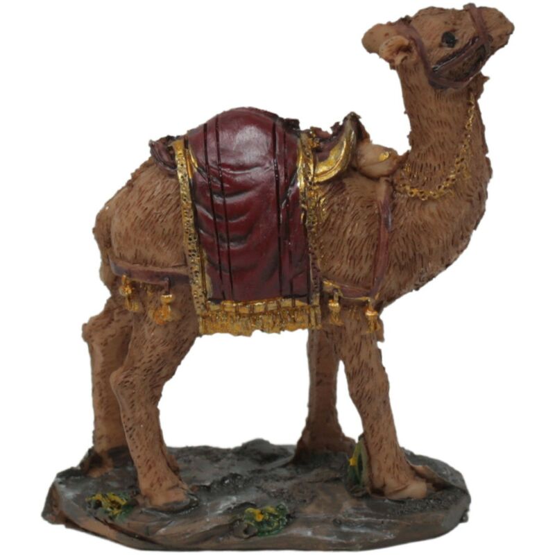 foto del prodotto rossi rosa cammello in resina 6,5x3x7 cm. animali per presepe 11054