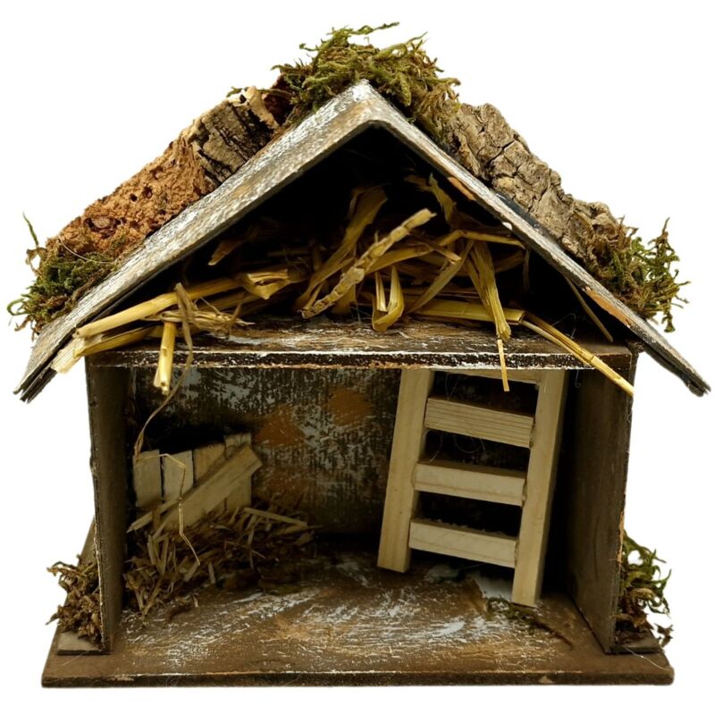 foto del prodotto rossi rosa capanna vuota per presepe 15x10x15 cm 80501