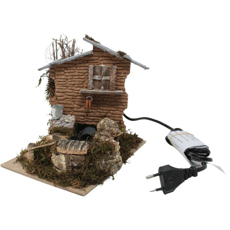 foto del prodotto rossi rosa fontana per presepe con pompa 14x20 cm 11226