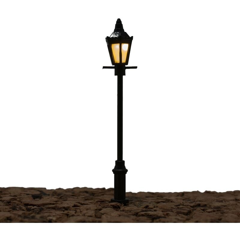 foto del prodotto rossi rosa lampione in ferro 8 cm con luce 3,5v accessori presepe 11682