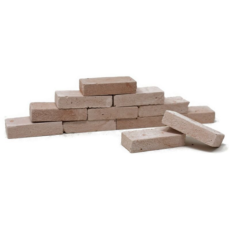 foto del prodotto rossi rosa mattoncini in resina set 12 pezzi 30x13 mm 10779