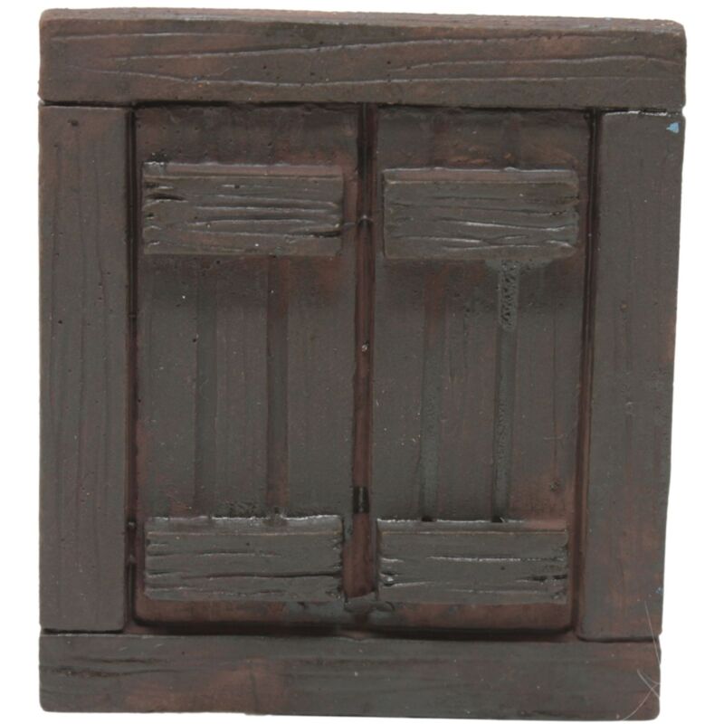 foto del prodotto rossi rosa miniatura di finestra in resina 6x2x6,5cm presepe 11844