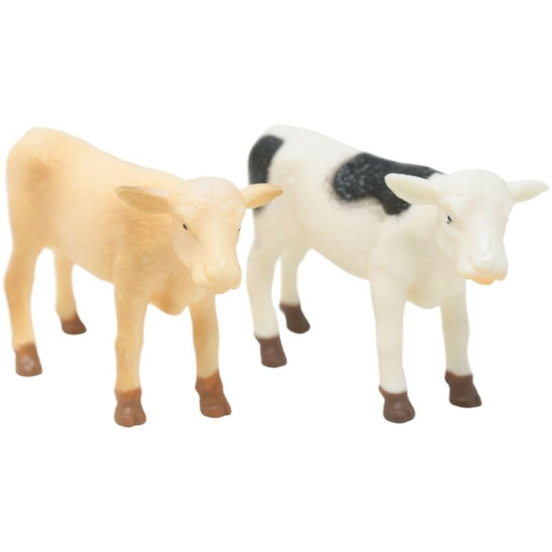 foto del prodotto rossi rosa mucche in miniatura per presepe h 6,5 cm 2 modelli rr86235