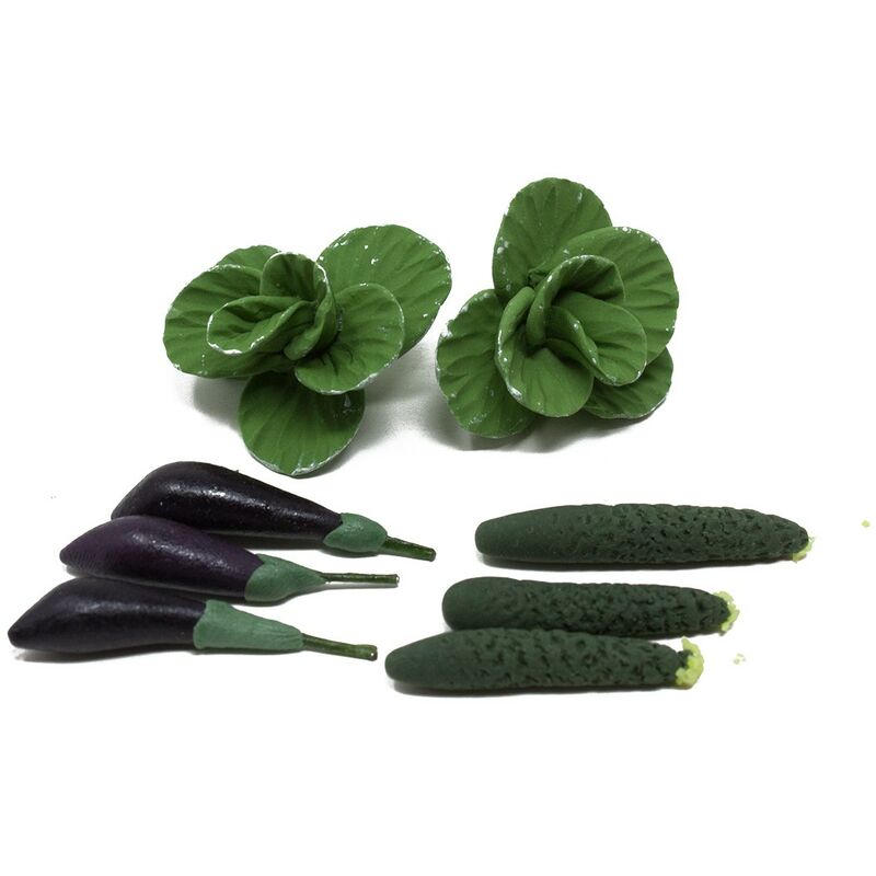 foto del prodotto rossi rosa ortaggi verdure in miniatura set da 8 pezzi per presepe 86774