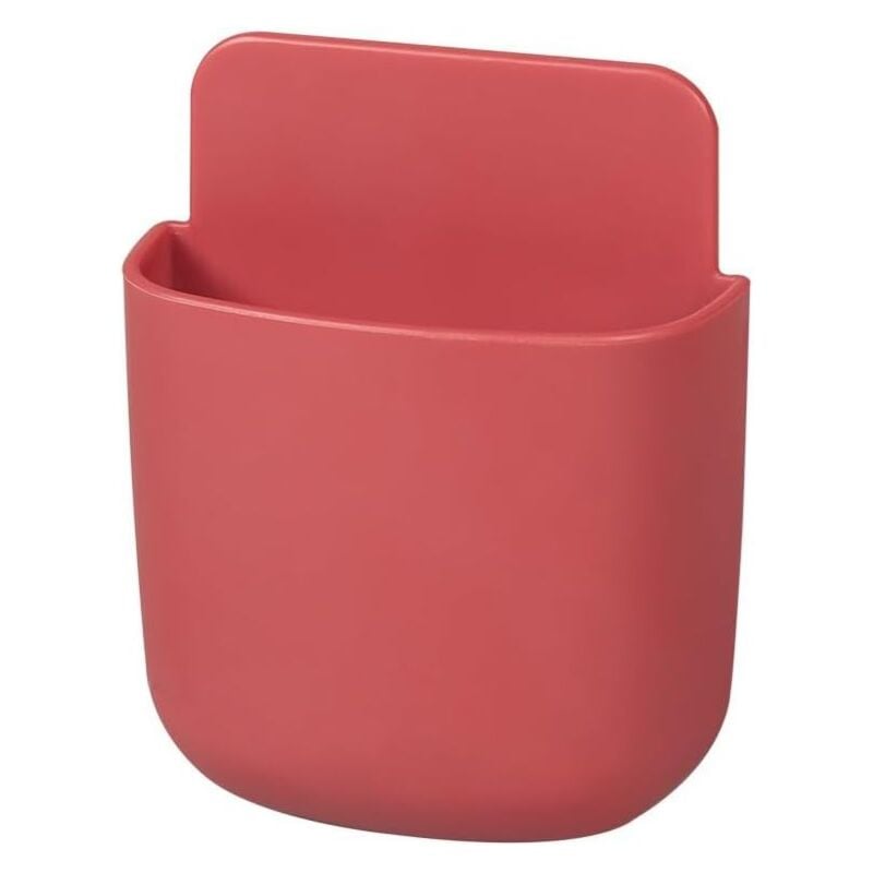 foto del prodotto rosso scatola portaoggetti per telecomando, supporto per cellulare a parete, supporto per telecomando a parete, scatola portaoggetti in abs a