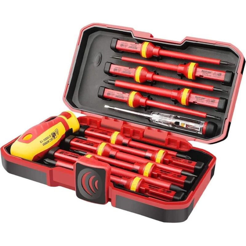 foto del prodotto rosvola 13 pezzi set di cacciaviti isolati vde v tensione 1000v cacciavite torx a taglio magnetico strumenti