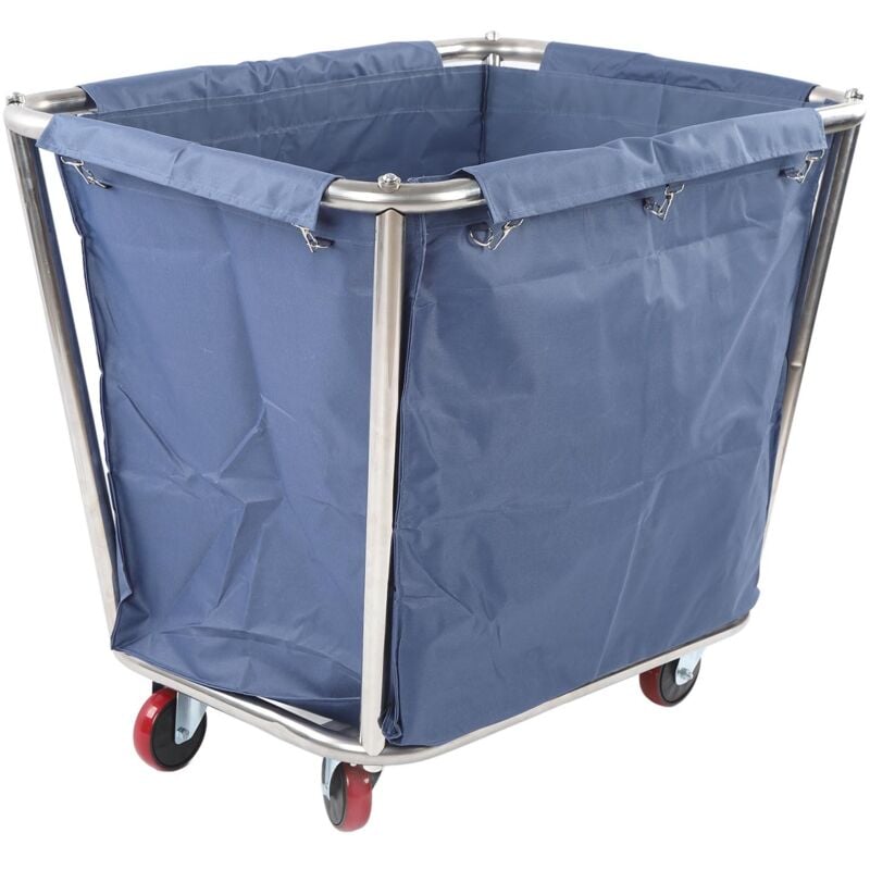 foto del prodotto rosvola carrello per lavanderia commerciale con ruote, grande cesto per la biancheria da 350 litri con rivestimento in tela impermeabile