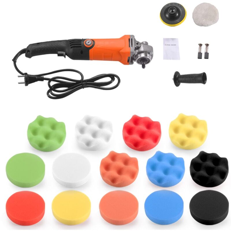 foto del prodotto rosvola ej.life lucidatrice per auto, lucidatrice da 1200 w, lucidatura, 6 velocit variabili, per lucidare e incerare auto, mobili
