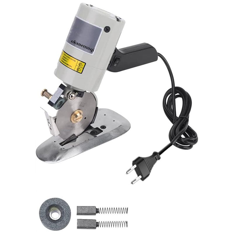 foto del prodotto rosvola forbici elettriche industriali per tessuti ty 90b, spessore di taglio massimo di 30 mm e lama da 90 mm, ideali per tessuti, pelle e carta
