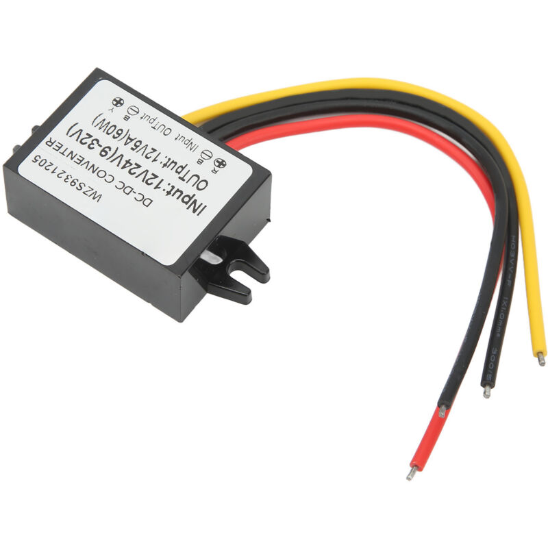 foto del prodotto rosvola jeffergarden convertitore ritardante di fiamma impermeabile con regolatore di tensione dc 12v24v da 9 32v a 12v5a