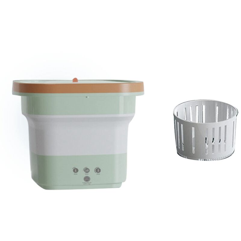 foto del prodotto rosvola jeffergarden lavatrice pieghevole 3 ingranaggi di distribuzione 4,5 litri di grande capacit con secchio di drenaggio per viaggi cn 100 240