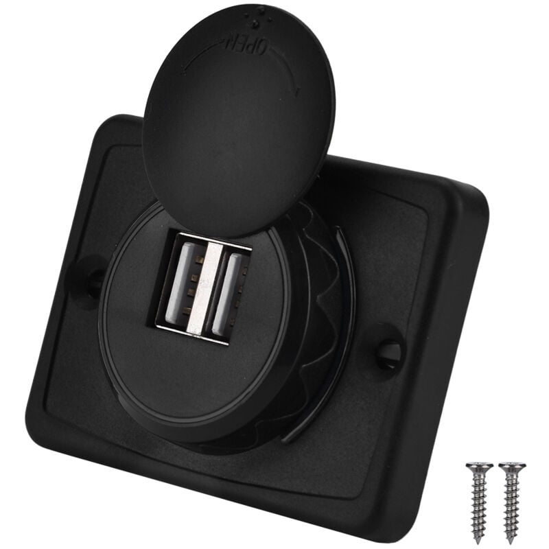 foto del prodotto rosvola jeffergarden presa usb per auto, caricabatterie 12 24v 3.1a, porta pratica e facile da usare per accessori di alimentazione del veicolo rv