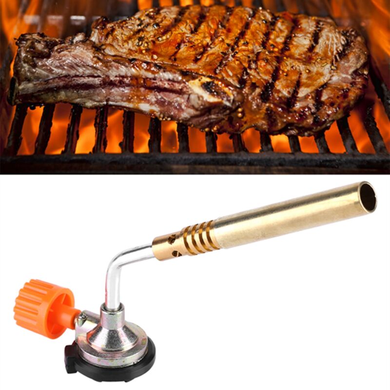 foto del prodotto rosvola jeffergarden torcia manuale compatta per gas butano in acciaio inossidabile da 19 cm, brasatura mediante soffiatura per cucinare, saldatura
