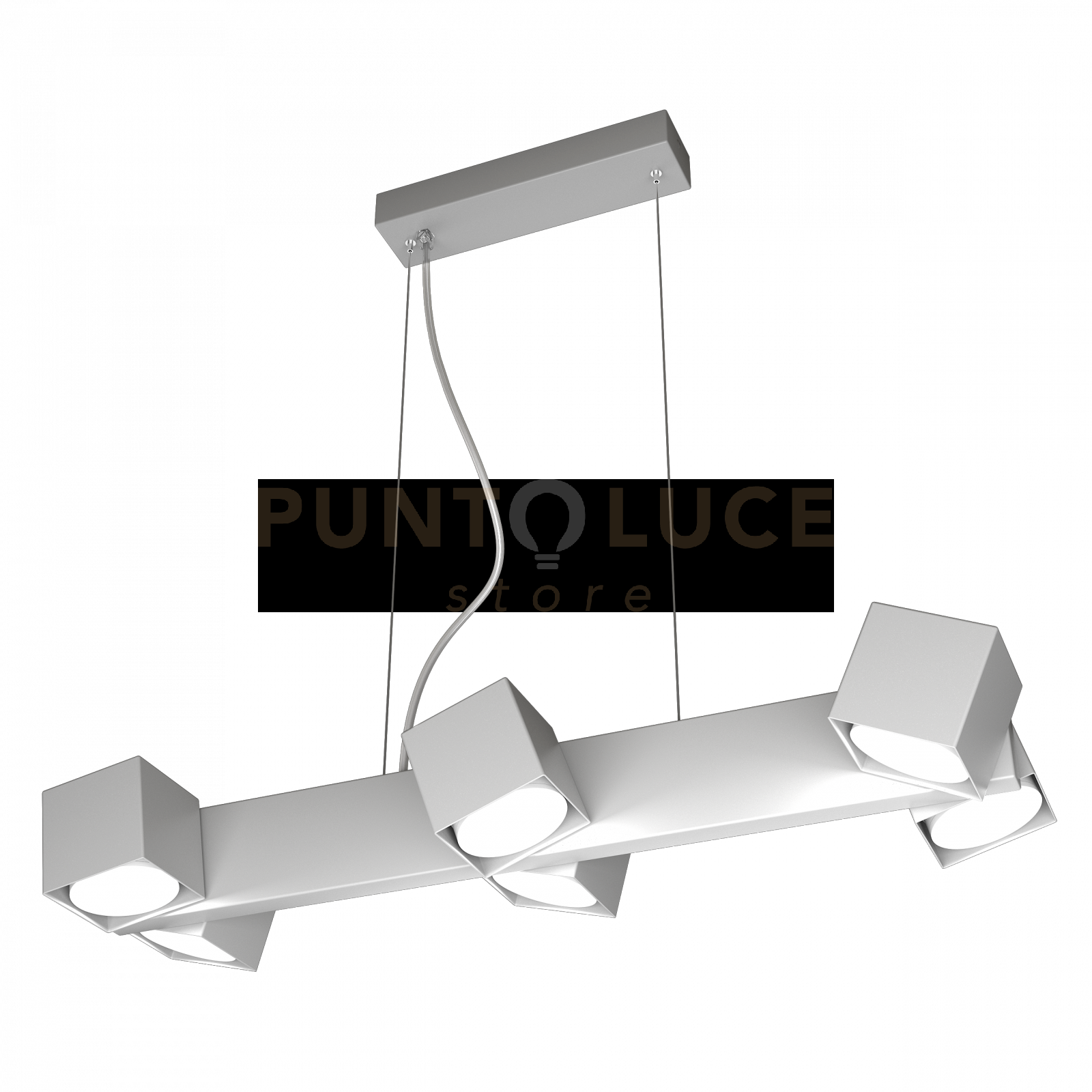 foto del prodotto rotation sospensione 6 luci grigio 1160 s6 gr