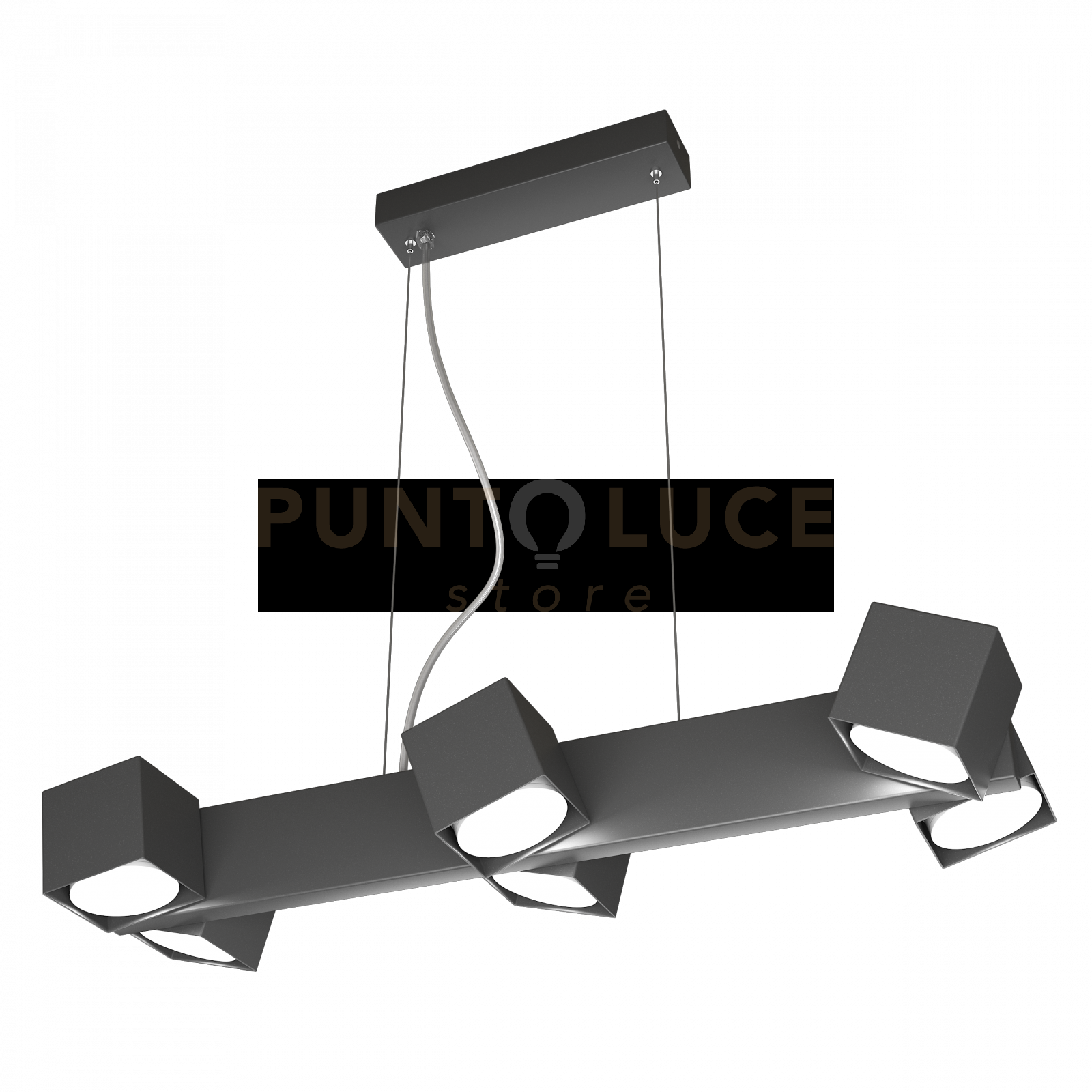 foto del prodotto rotation sospensione 6 luci grigio antracite 1160-s6-ga