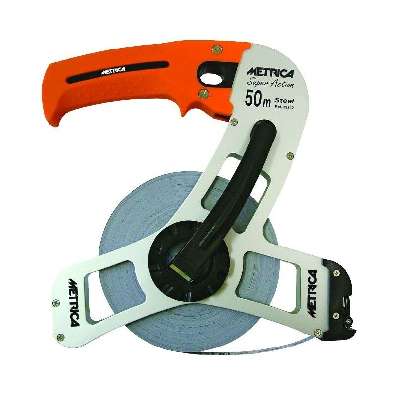 foto del prodotto rotella metrica 50 metri nastro in acciaio super action - steel