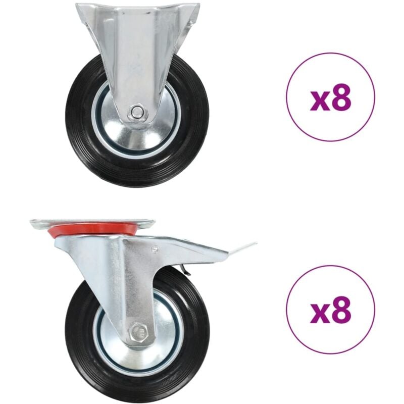 foto del prodotto rotelle 16 pz 160 mm vidaxl