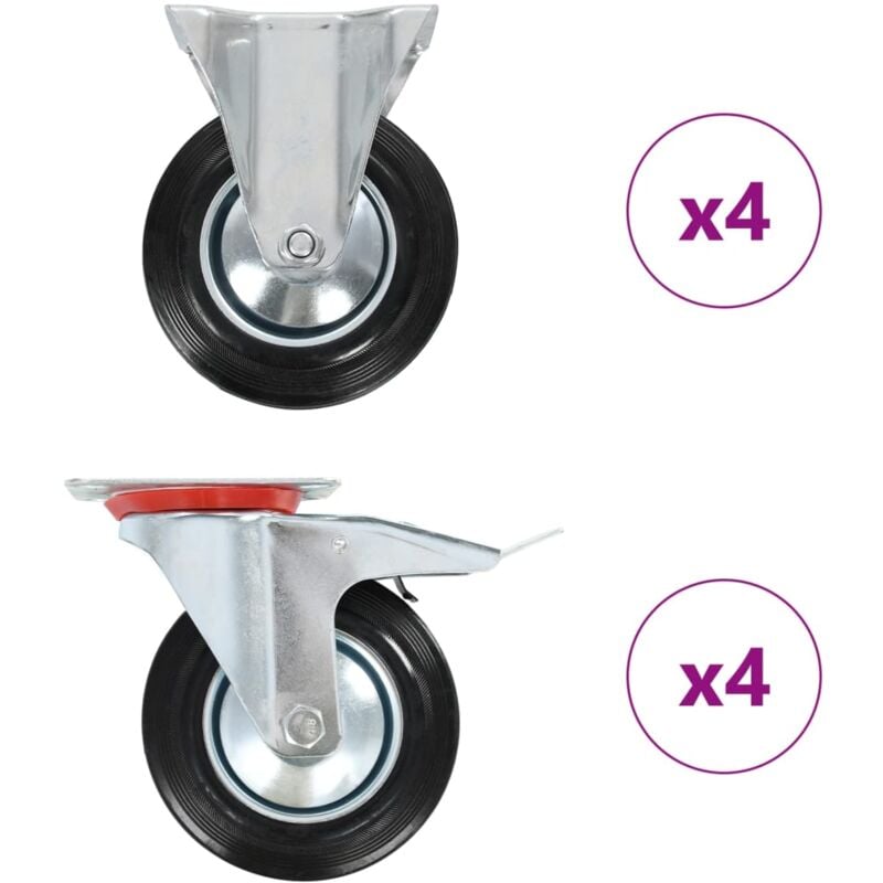 foto del prodotto rotelle 8 pz 160 mm vidaxl