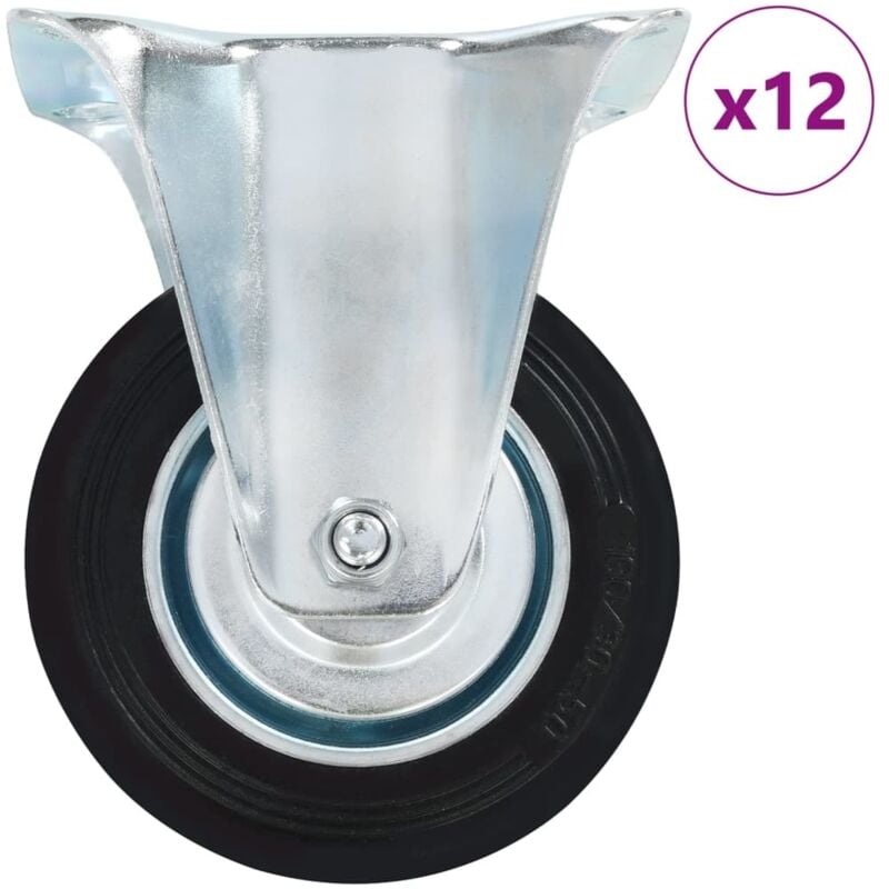 foto del prodotto rotelle fisse 12 pz 100 mm vidaxl