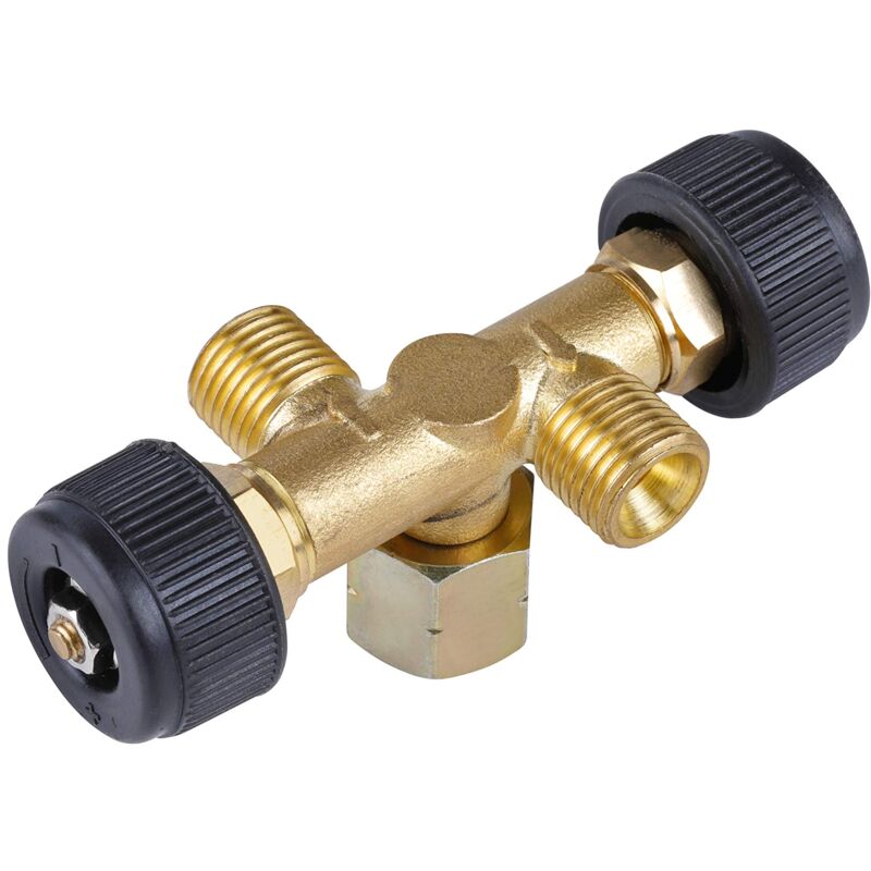 foto del prodotto rothenberger industrial 1500003364 valvola industriale a doppio flusso propano butano, funzionamento a 2 dispositivi con un unico regolatore di