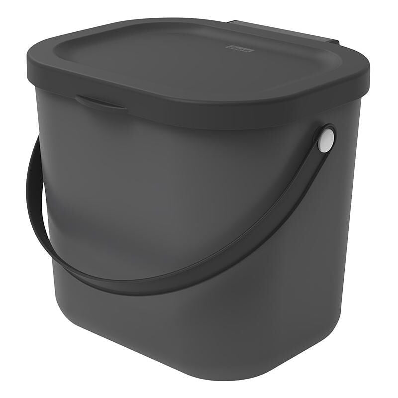 foto del prodotto rotho albula bio waste 6l con coperchio per la cucina, plastica senza bpa pp , antracite, 6l 23,5 x 20,0 x 20,8 cm 