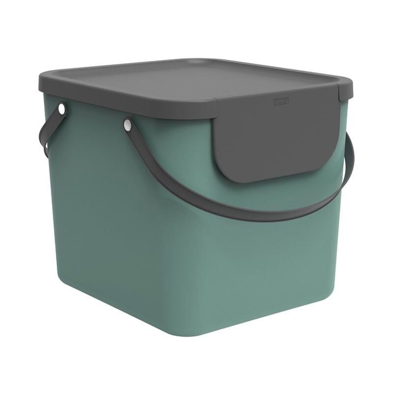 foto del prodotto rotho albula sistema de rifiuti de separazione de 40 l rifiuti da cucina, plastica senza bpa pp , verde scuro grigio antracite, 40 l 40,0 x 35,8