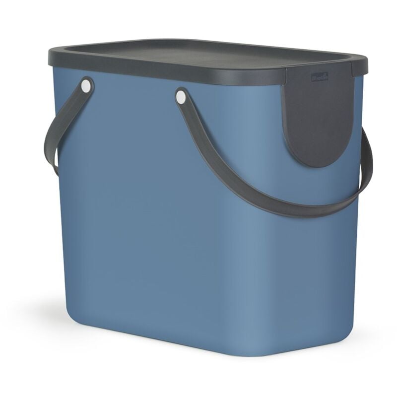 foto del prodotto rotho albula system de separazione de rifiuti 25l per la cucina, plastica senza bpa (pp), blu/antracite, 25l (40,0 x 23,5 x 34,0 cm)