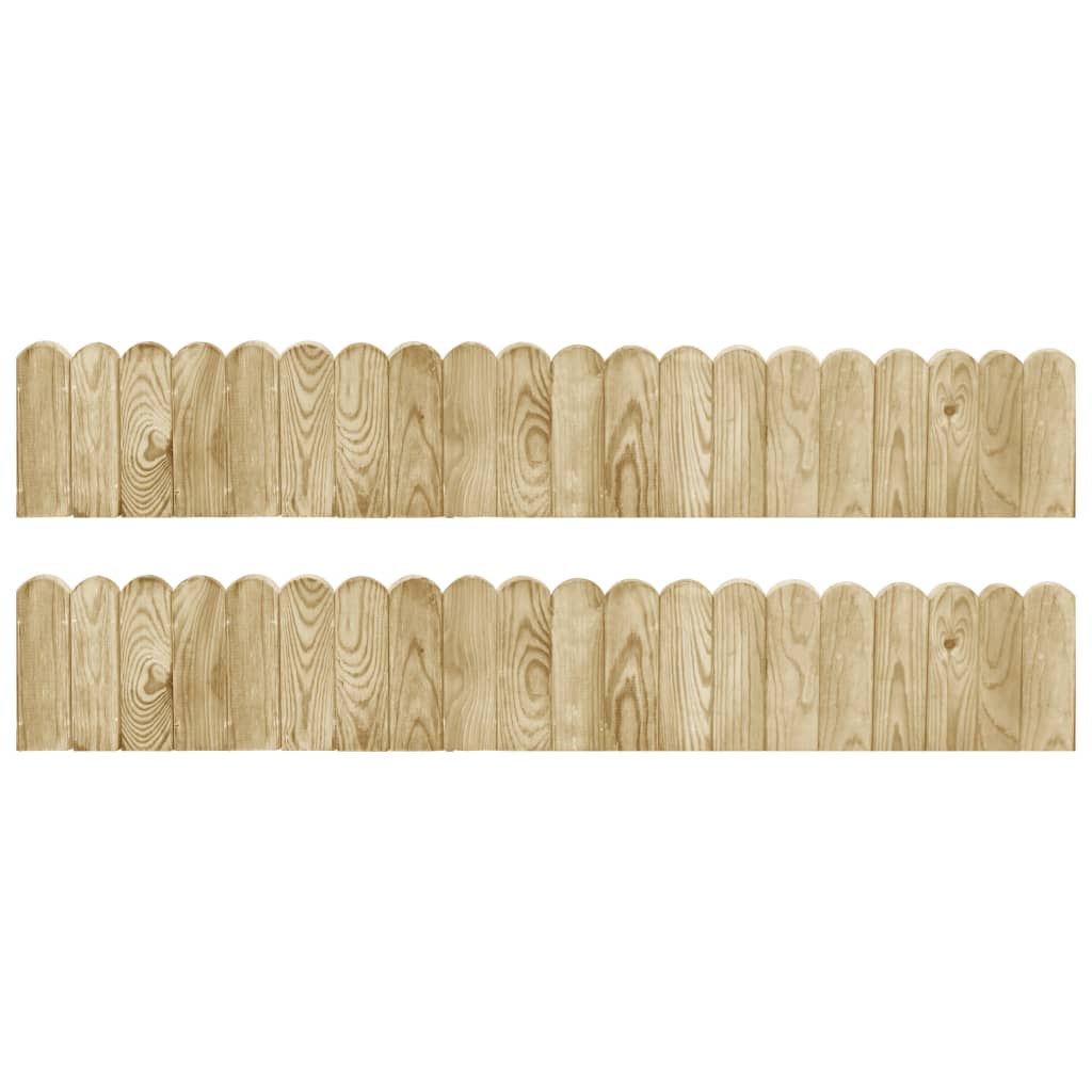 foto del prodotto rotoli di bordura 2 pz 120 cm in legno di pino impregnato vidaxl