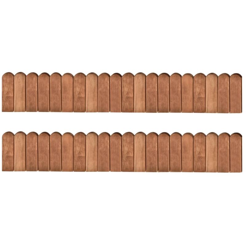foto del prodotto rotoli di bordura 2 pz 120 cm in legno di pino impregnato vidaxl