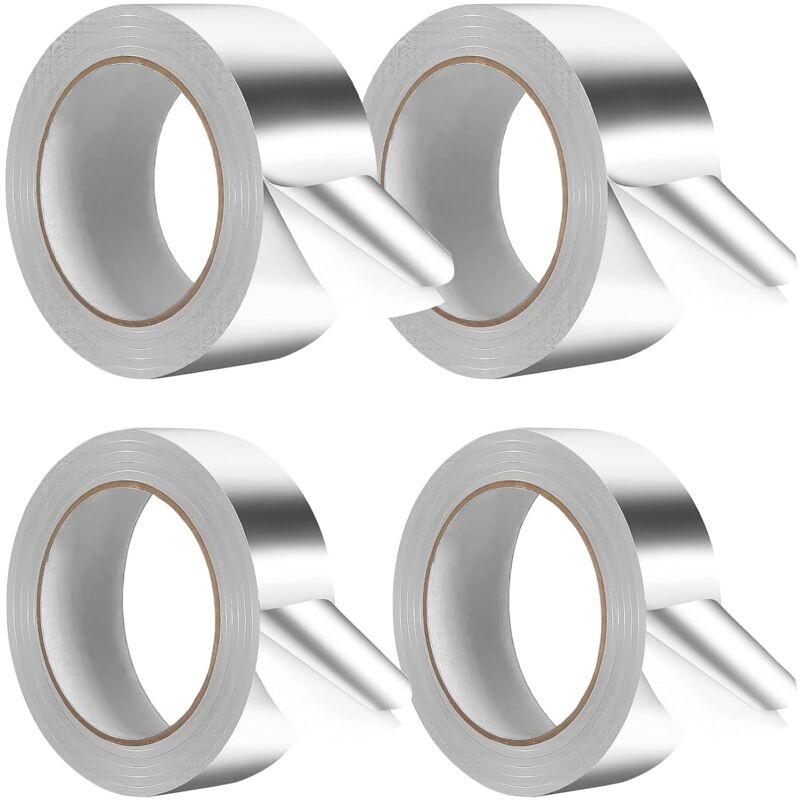 foto del prodotto rotoli di nastro in alluminio, 5 cm x 20 m 3 cm x 20 m, nastro in alluminio impermeabile e resistente al calore per riparazioni, isolamento,