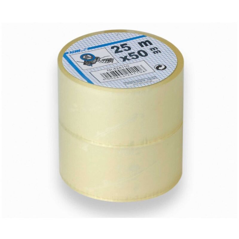 foto del prodotto rotoli nastro trasparente 25x50 pezzi 2 masidef