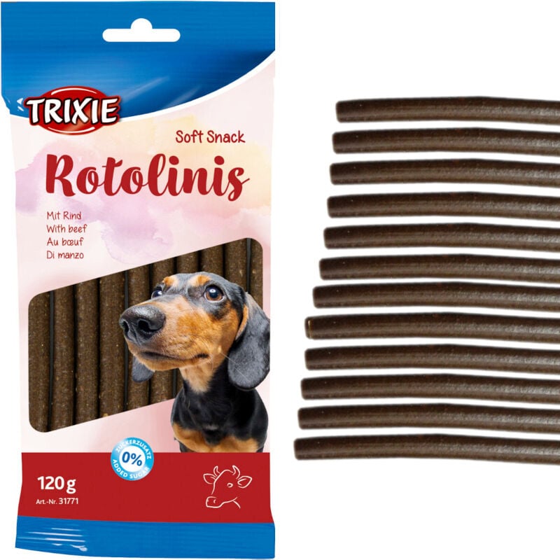 foto del prodotto rotolinis trixie soft beef sticks snack per cani 120 g