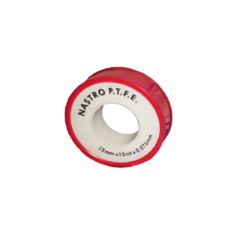 foto del prodotto rotolino nastro teflon p.t.f.e. economico mt 12 mm 12 x 12 mt x 0,076 dh