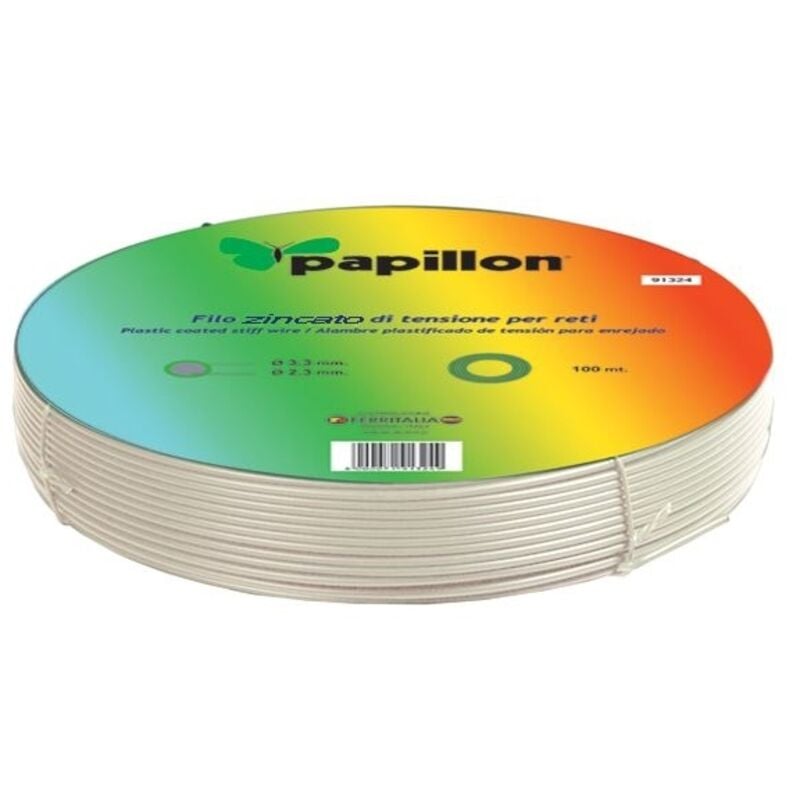 foto del prodotto rotolo 100 metri filo zincato per tensione pali rete recinzione 2,5 mm