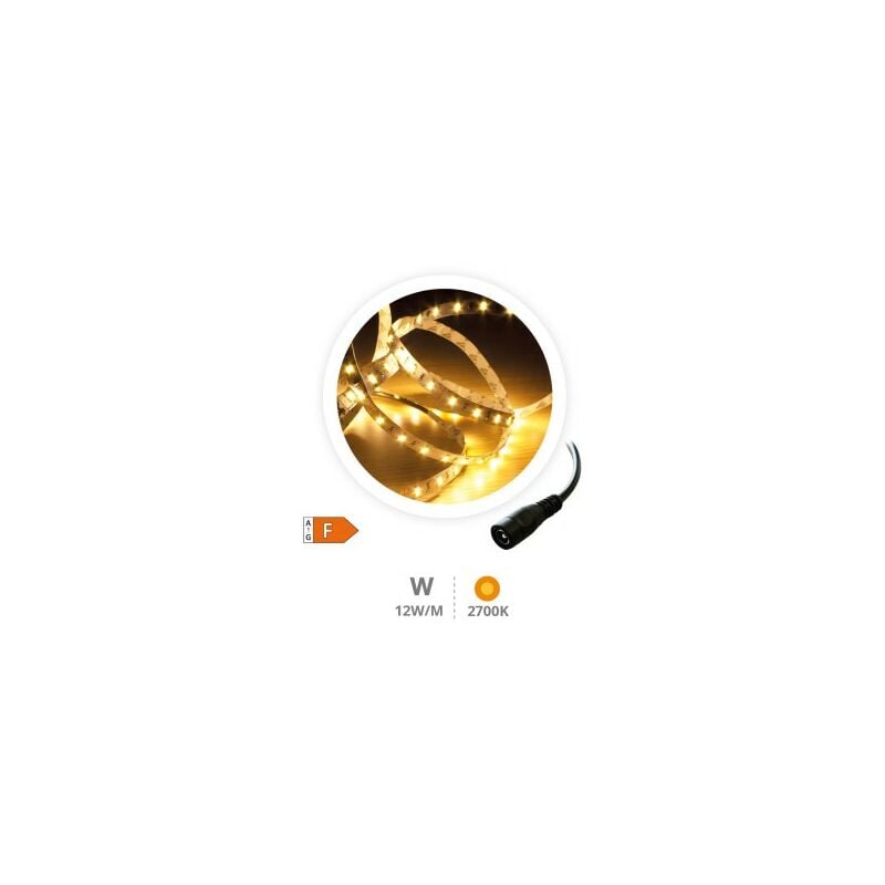 foto del prodotto rotolo 5m striscia led 12w m 2700 3000k ip44 24v