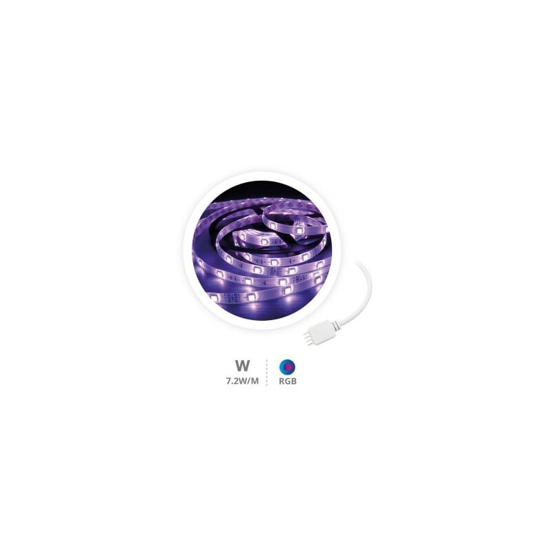 foto del prodotto rotolo 5m striscia led 7,2w m rgb 24v