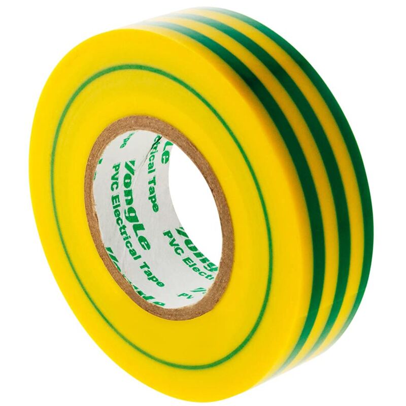 foto del prodotto rotolo adesivo 19 mm x 20 m, colore verde giallo zenitech