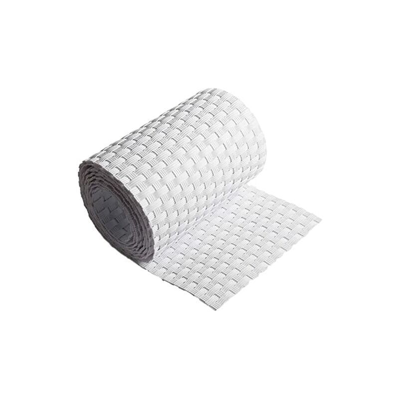 foto del prodotto rotolo basso rivestimento in rattan h19xl200 cm privacy frangivista antivento per balconi ringhiere brixo white