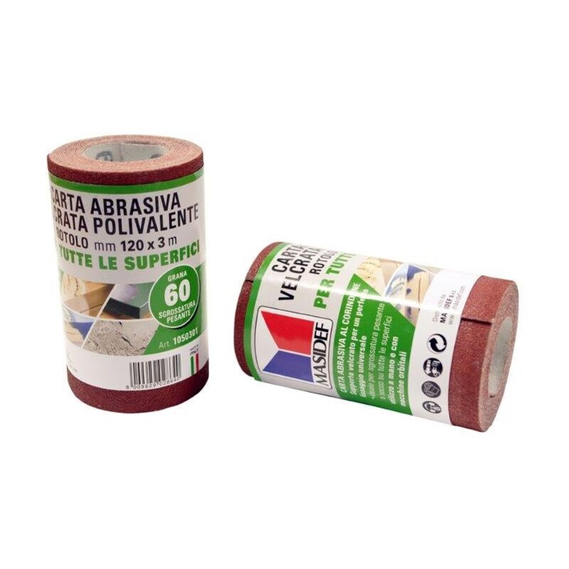 foto del prodotto rotolo carta abrasiva velcrata polivalente grana 60