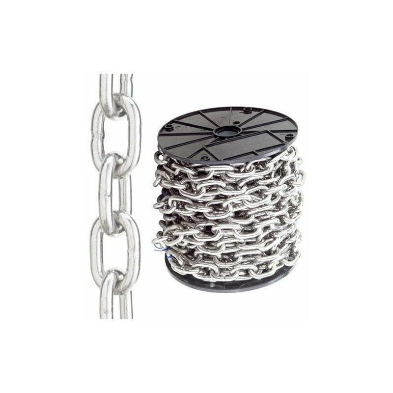 foto del prodotto rotolo catena zincata 4 mm rotolo 84 metri 