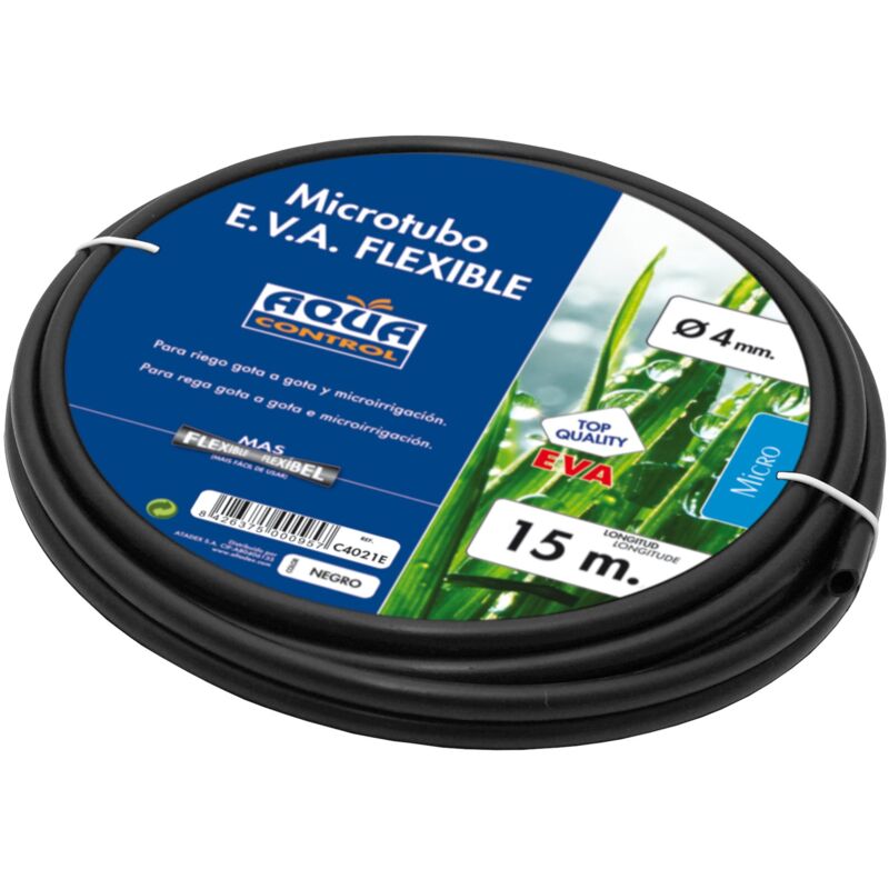 foto del prodotto rotolo da 15 m di microtubo flessibile da 4 mm per gocciolatoio c4021e aqua control