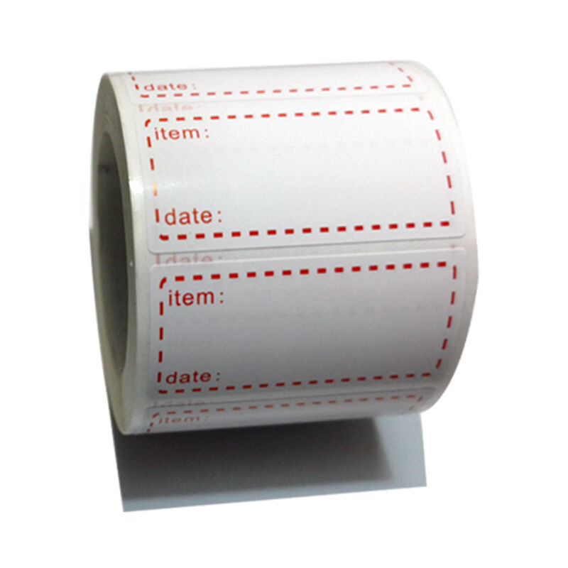 foto del prodotto rotolo da 2000 etichette per congelatore, 50 x 25 mm, autoadesive, per alimenti, rimovibili, per casa o ristorante. sollbry