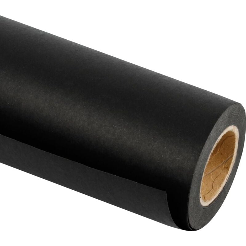 foto del prodotto rotolo di carta kraft nera 30 cm x 30 m carta riciclata ideale per artigianato, arte, piccole confezioni regalo, imballaggi, spedizioni,