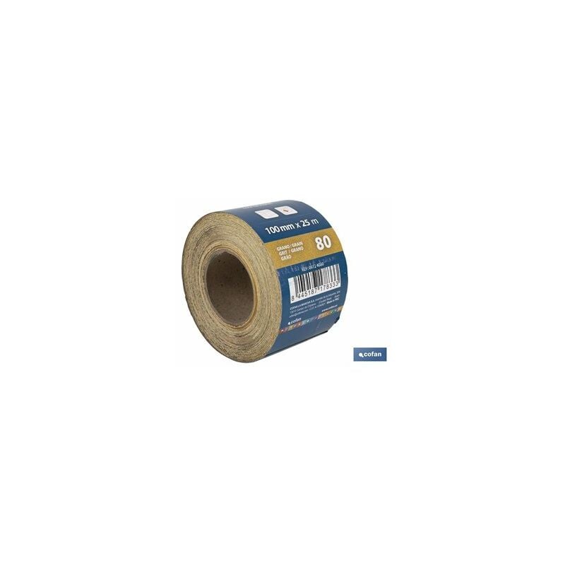 foto del prodotto rotolo di carta vetrata 100 x 25 mg80